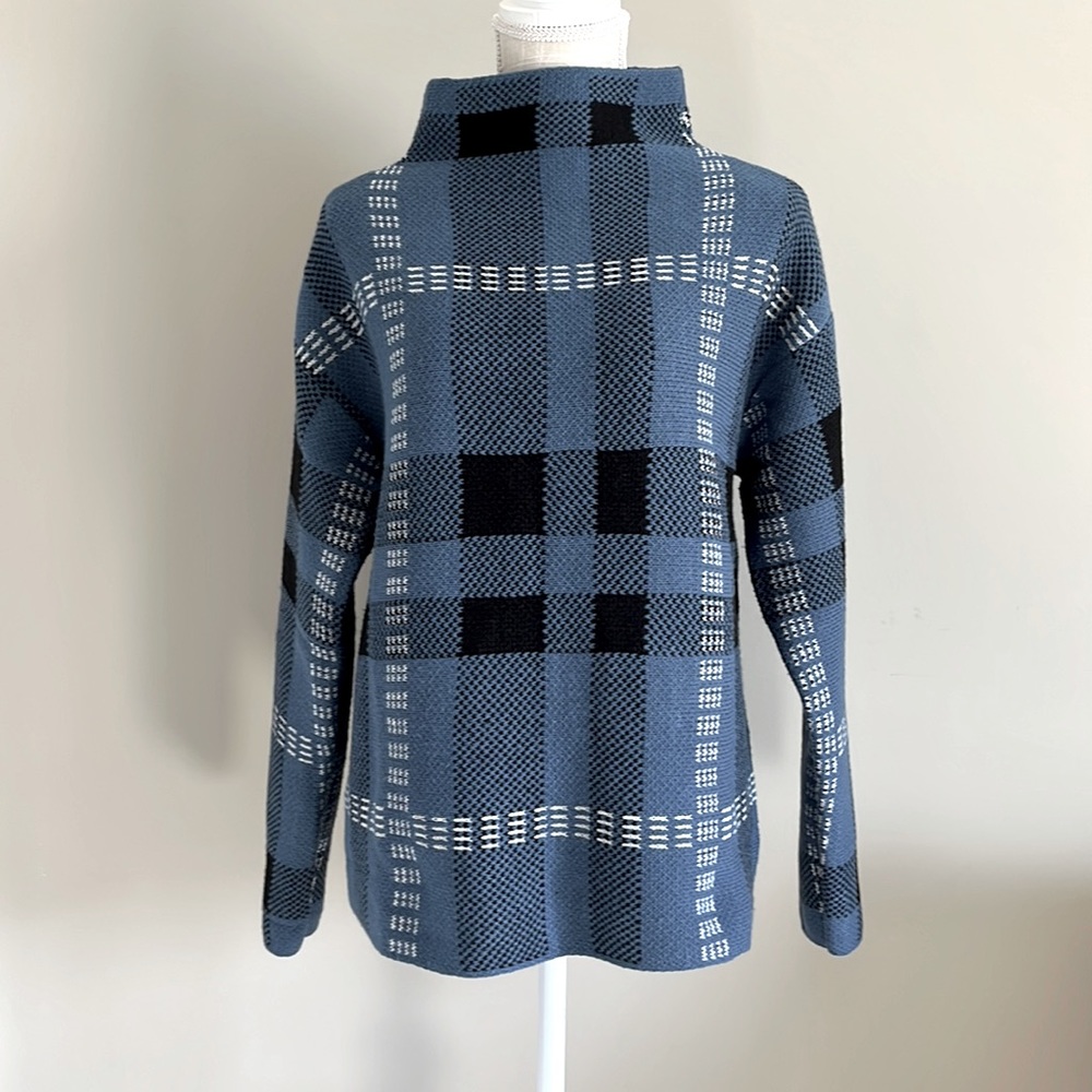 By Design plaid cowl neck sweater